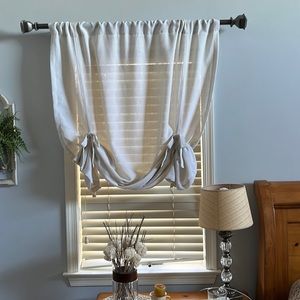 Shabby chic cotton shades (pair). SOLD